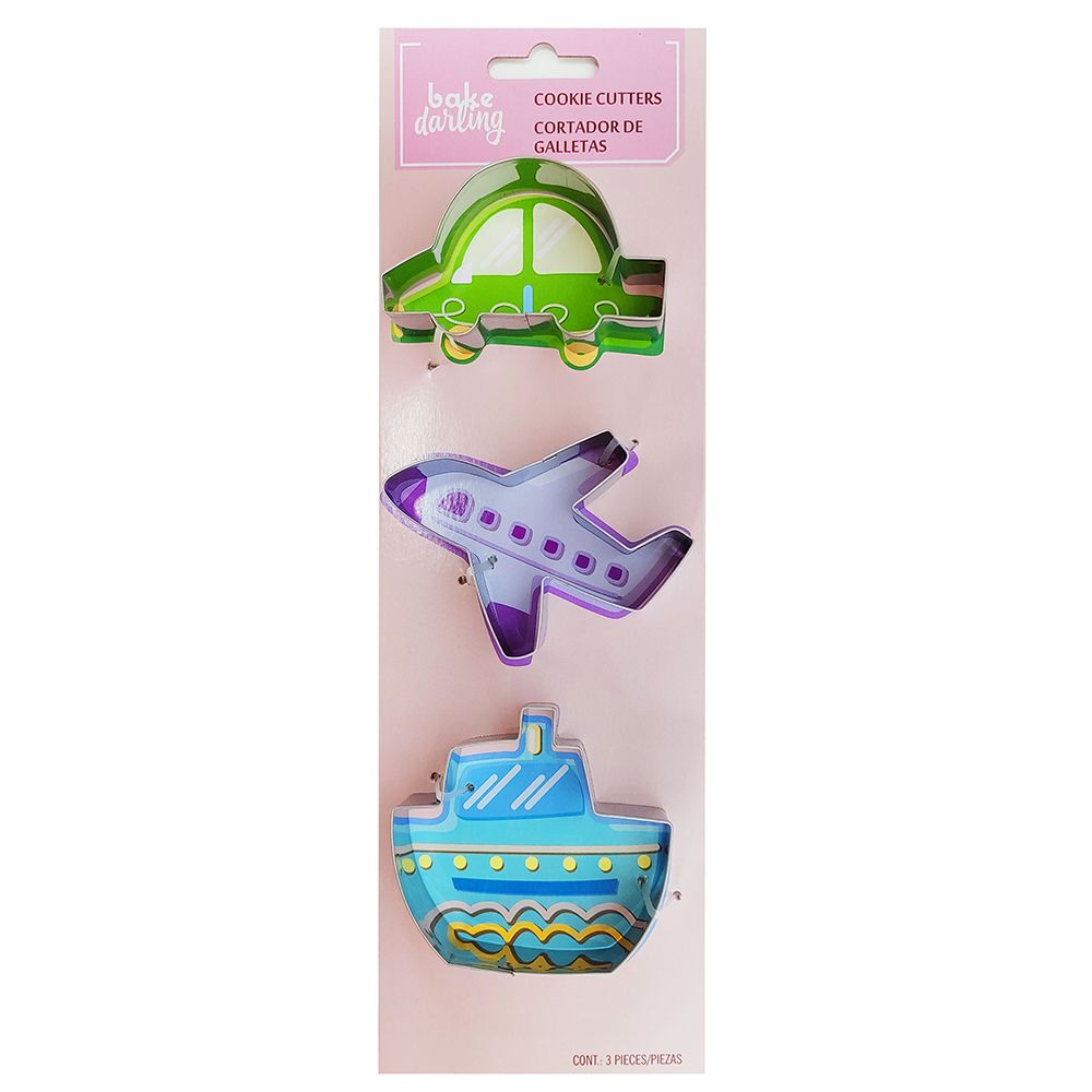Cortador Galleta Transportes 3 Pzas Bake Darling 703-891