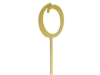 Cake Topper Dorado Letrero #0 BDLG-N00