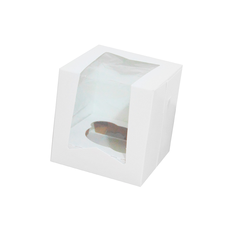 Caja Blanca C/ Ventana 1 Cupcake + Inserto CAJA 14