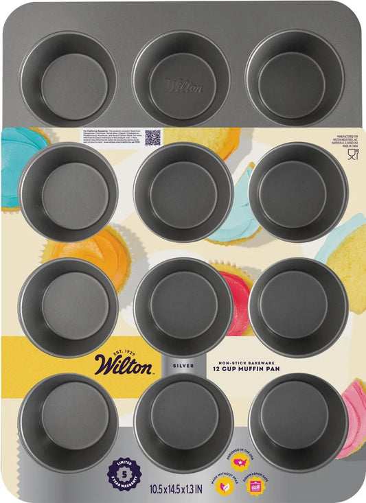 Silver Molde Cupcake 12 Cavidades 191011484 Wilton