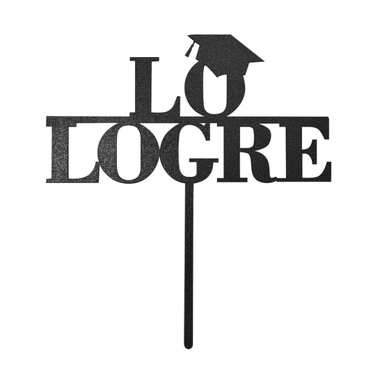 Cake Topper Negro Graduación Lo Logré BDLBK-051