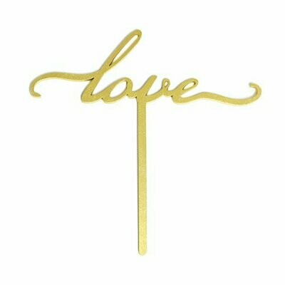 Cake Topper Dorado Love Mod 14 BDLG-014