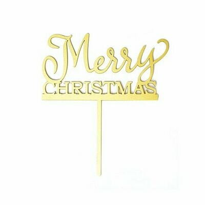 Cake Topper Dorado Merry Christmas Mod 21 BDLG-021
