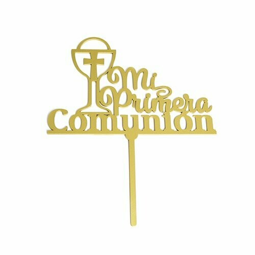 Cake Topper Dorado Primera Comunión Mod 25 BDLG-025