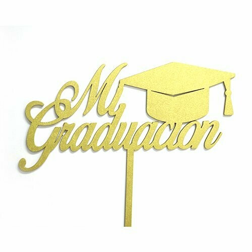 Cake Topper Dorado Mi Graduación Mod 29 BDLG-029