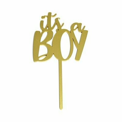 Cake Topper Dorado I´ts A Boy BDLG-033