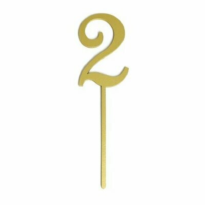 Cake Topper Dorado Letrero #2 BDLG-N02