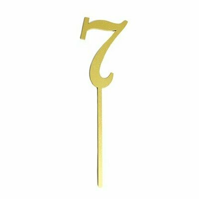 Cake Topper Dorado Letrero #7 BDLG-N07