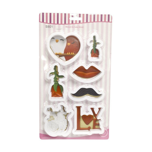 Juego De Cortadores San Valentín 7 Piezas.
